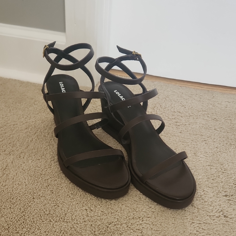 Lolacruz Chocolate Brown Wedge Sandals